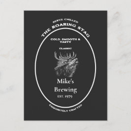 De Roaring Stag Vintage Apotheek Gepersonaliseerd Briefkaart