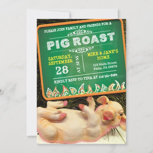 DE ROAST VAN DE PIG VAN DE KNOP VAN DE KNOP KAART (Voorkant)