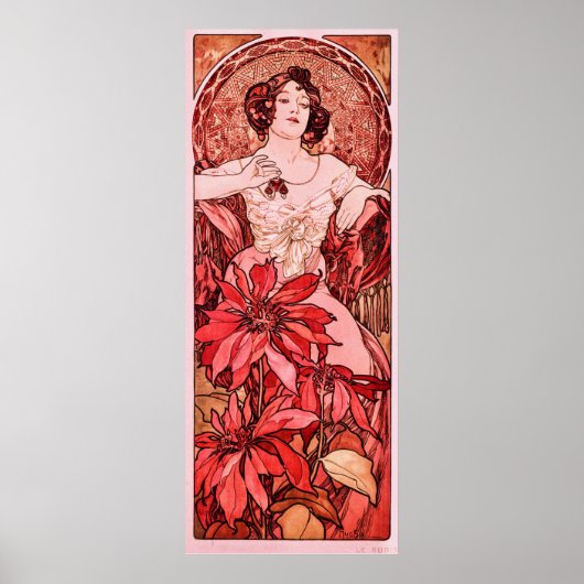 De robijn van Alphonse Mucha Poster (Voorkant)