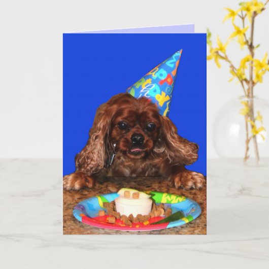 De robijnrode Arrogante Kaart van de Verjaardag (Gele Bloem)