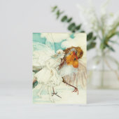 De Robin en de Flower Fairy Briefkaart (Staand voorkant)