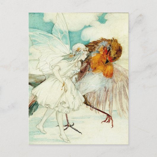 De Robin en de Flower Fairy Briefkaart (Voorkant)