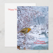 De Robin Feestdagenkaart (Voorkant / Achterkant)