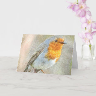De Robin Is Een Gabriel Waterverfschilderij Kaart