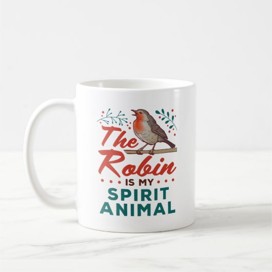 De Robin is mijn levende vogelvogel. Koffiemok (Links)