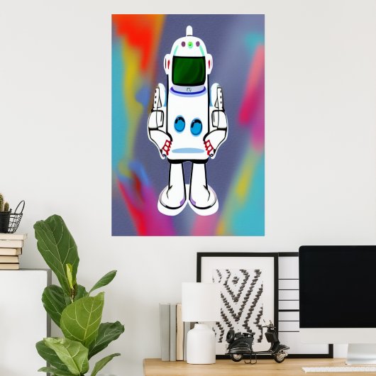 De robot | AI Art Poster (Thuiskantoor)
