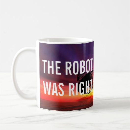 De robot had gelijk, raar Pistool Koffiemok (Links)
