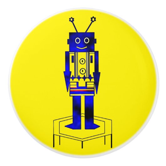 "De Robot" Keramische Knop (Voorkant)