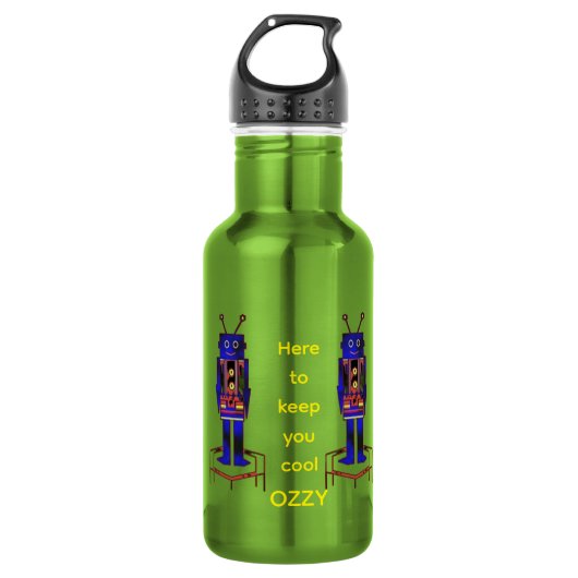 "De Robot" (Personaliseer Me) Waterfles (Voorkant)