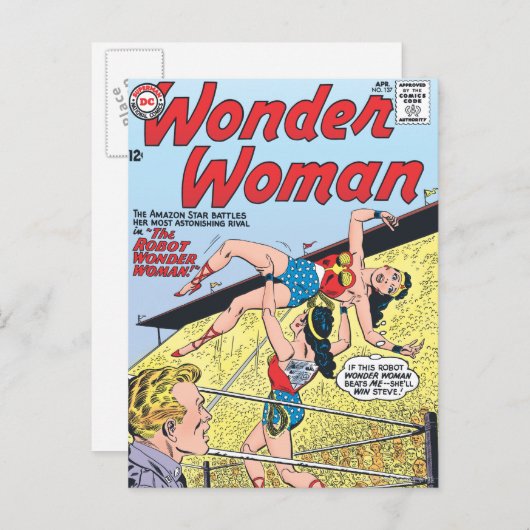 De Robot Wonder Woman Briefkaart (Voorkant / Achterkant)