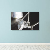 De robotarm van de Japanse Experiment Modu 2 Canvas Afdruk (Insitu (Houten vloer))