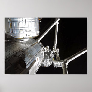 De robotarm van de Japanse Experiment Modu 2 Poster