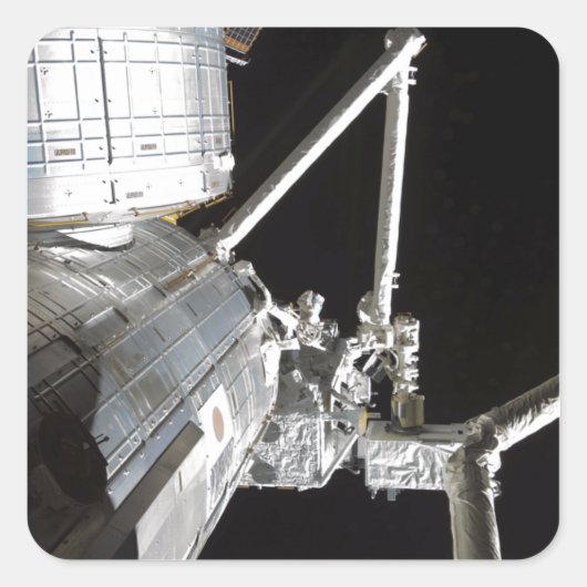 De robotarm van de Japanse Experiment Modu 2 Vierkante Sticker (Voorkant)