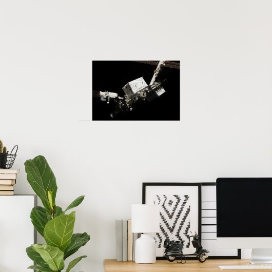 De robotarm van het systeem met afstandsbediening poster (Thuiskantoor)