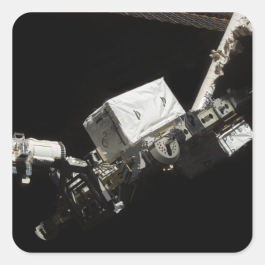 De robotarm van het systeem met afstandsbediening vierkante sticker (Voorkant)