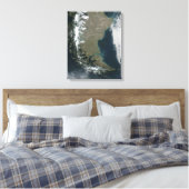De robuuste, met sneeuwklemmen beklede Andes Canvas Afdruk (Insitu (Slaapkamer))
