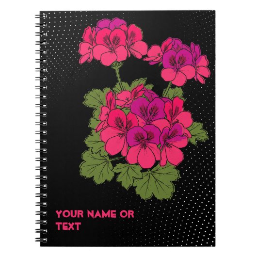 De 'Robyn Hannah' Stellar Pelargonium Pop Art Notitieboek (Voorkant)