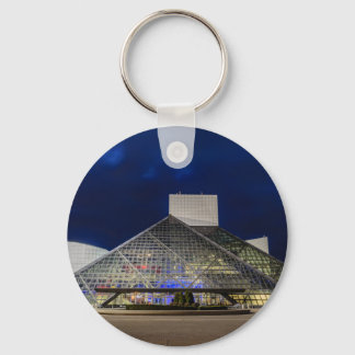 De Rock and Roll Hall of Fame bij schemering Sleutelhanger