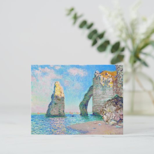 De Rock Needle en de Porte d'Aval Claude Monet Briefkaart (Staand voorkant)