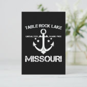 DE ROCK VAN DE TABEL LAKE MISSOURI Vist Camping Kaart (Staand voorkant)