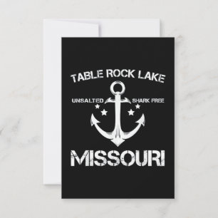 DE ROCK VAN DE TABEL LAKE MISSOURI Vist Camping Kaart