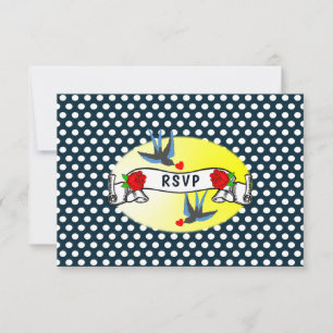 De Rockabilly Wedding RSVP van Retro 1950 Kaartje