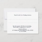De Rockabilly Wedding RSVP van Retro 1950 Kaartje (Achterkant)