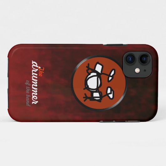 de rockband drummer Case-Mate iPhone case (Achterkant (horizontaal))