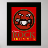 de rockdrummer poster (Voorkant)