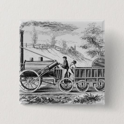 De "Rocket" Vierkante Button 5,1 Cm (Voorkant)