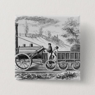 De "Rocket" Vierkante Button 5,1 Cm