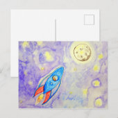 De Rocketing met de Guinese ringweg naar de maan Briefkaart (Voorkant / Achterkant)