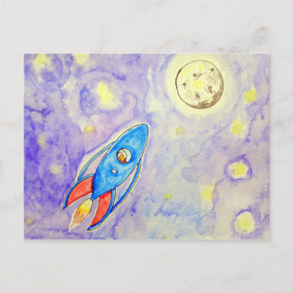 De Rocketing met de Guinese ringweg naar de maan Briefkaart