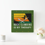 De rockklimmer is mijn therapie, extreme sport vierkante klok (Huis)