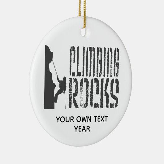 De Rocks Holiday personaliseren Keramisch Ornament (Rechts)