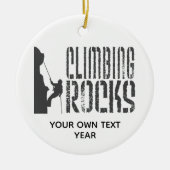 De Rocks Holiday personaliseren Keramisch Ornament (Voorkant)