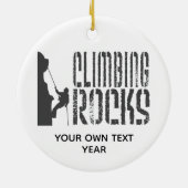 De Rocks Holiday personaliseren Keramisch Ornament (Achterkant)