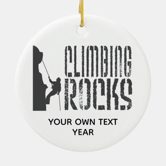 De Rocks Holiday personaliseren Keramisch Ornament (Achterkant)