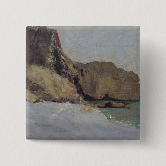 De Rocks in Vallieres, bij Royan Vierkante Button 5,1 Cm (Voorkant)