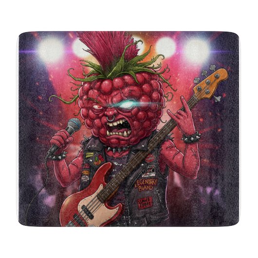 De Rockstar Raspberry Snijplank (Voorkant)