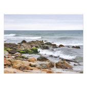 De Rocky Beaches van Montauk, Long Island, NY Foto Afdruk (Voorkant)