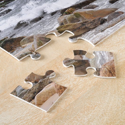 De Rocky Beaches van Montauk, Long Island, NY Legpuzzel (Zijkant)