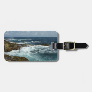 De Rocky Coast and Blue Ocean van Aruba Bagagelabel