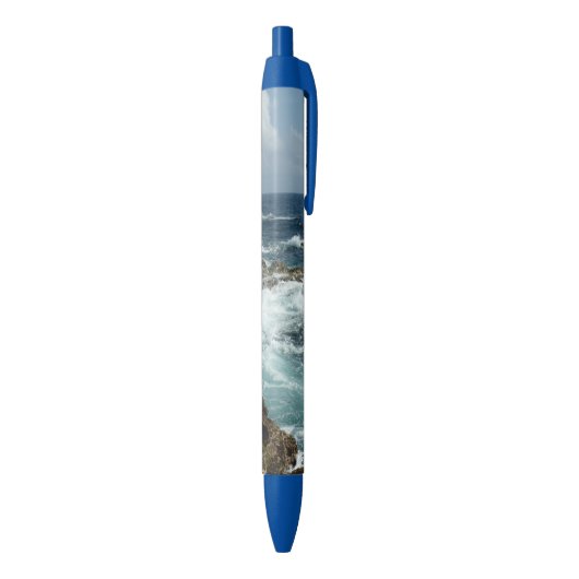 De Rocky Coast and Blue Ocean van Aruba Blauwe Inkt Pen (Achterkant (Verticaal))