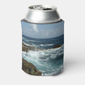 De Rocky Coast and Blue Ocean van Aruba Blikjeskoeler (Blikje Achterkant)
