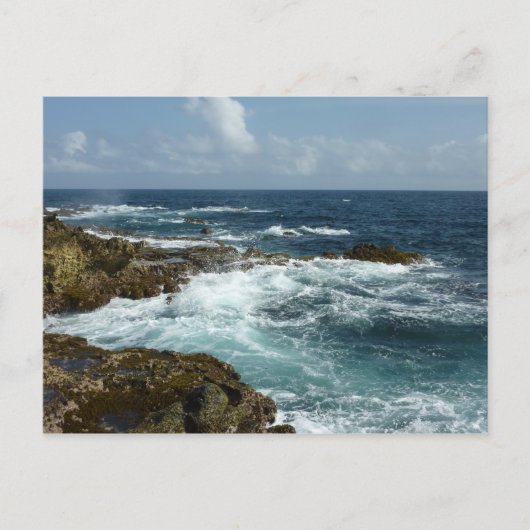 De Rocky Coast and Blue Ocean van Aruba Briefkaart (Voorkant)