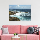 De Rocky Coast and Blue Ocean van Aruba Canvas Afdruk (Insitu (Woonkamer))