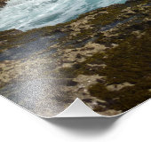 De Rocky Coast and Blue Ocean van Aruba Foto Afdruk (Hoek)