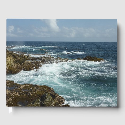 De Rocky Coast and Blue Ocean van Aruba Gastenboek (Voorkant)