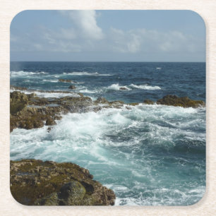 De Rocky Coast and Blue Ocean van Aruba Kartonnen Onderzetters